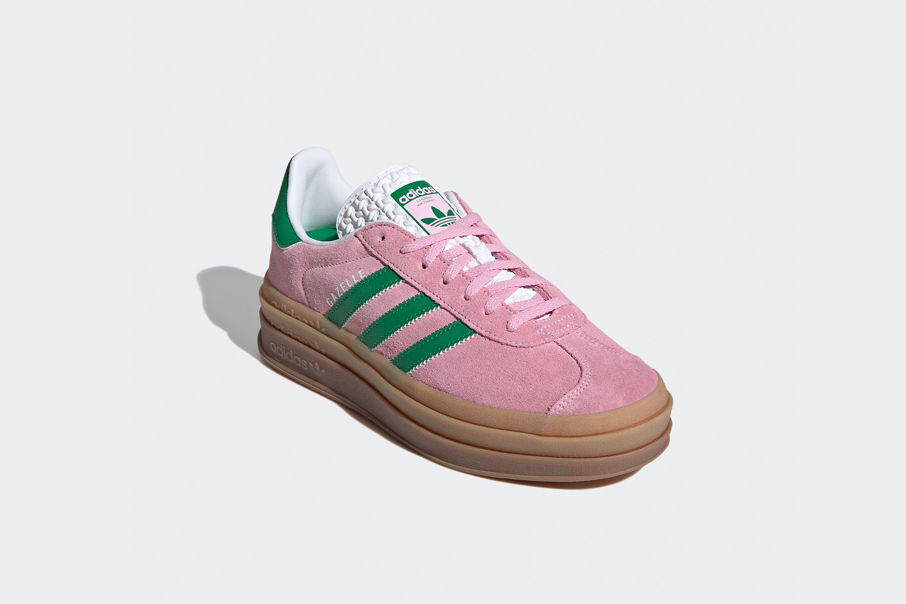 adidas gazelle silver green womens Køb adidas Originals Rose Tone/Better Scarlet/Cream White Gazelle Bold J  Sneakers main image 0